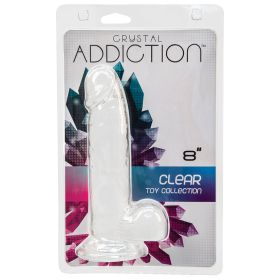Crystal Addiction Dong W/ Balls Clear 8