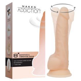 Naked Addiction Rotating & Vibrating Dong Vanilla 8