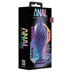 Anal Adventures Matrix Swirling Bling Plug Sapphire