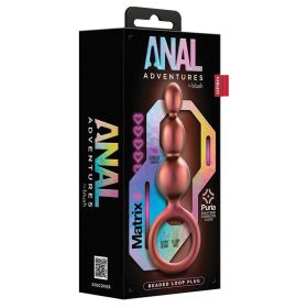 Anal Adventures Matrix Beaded Loop Plug Copper