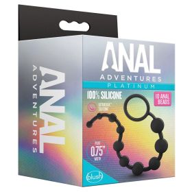 Anal Adventures Platinum Silicone 10 Anal  Beads