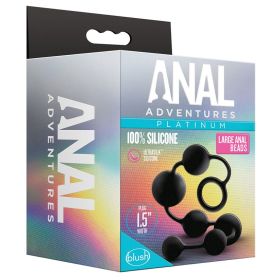 Anal Adventures Platinum Silicone Large Anal Beads