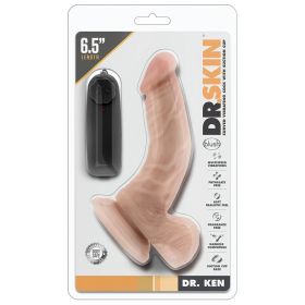 Dr. Skin Vibrating Cock With Suction Cup Vanilla 6.5