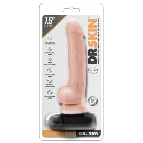 Dr. Skin Vibrating Cock with Suction Cup Vanilla 7.5