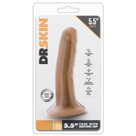 Dr. Skin Cock With Suction Cup Mocha 5.5