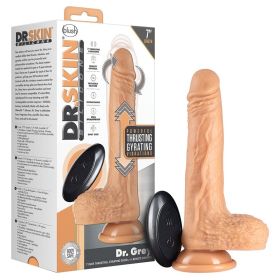 Dr. Skin Silicone Dr. Grey Thrusting Dildo Vanilla 7