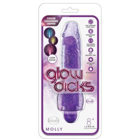 Glow Dicks Molly Glitter Vibrator Purple 8