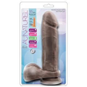 Au Naturel Dildo with Suction Cup Chocolate 9.5