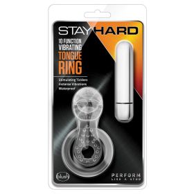 Stay Hard 10 Function Vibrating Tongue Ring Clear