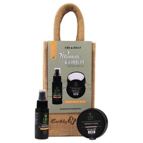 Earthly Body CBD Daily Ultimate Strength Holiday Jute Bag Grapefruit
