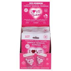 Love Bites Female Sensual Gummies 2pk Display of 12