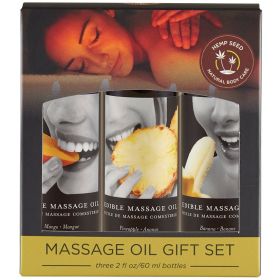 Earthly Body Edible Massage Oil Tropical Gift Set (3 2oz)