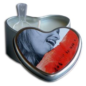 Earthly Body 4 in 1 Edible Heart Candle Watermelon 4oz