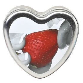 Earthly Body 4 in 1 Edible Heart Candle Strawberry 4oz