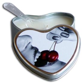 Earthly Body 4 in 1 Edible Heart Candle Cherry 4oz