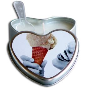 Earthly Body 4 in 1 Edible Heart Candle Vanilla 4oz