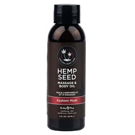 Earthly Body Hemp Seed Massage & Body Oil Kashmir Musk  2oz