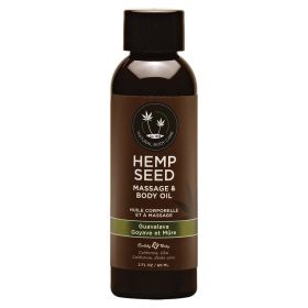 Earthly Body Hemp Seed Massage Oil Guavalava 2oz