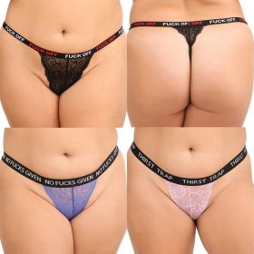 Fantasy Lingerie F*ck Pack 3PC Assorted Panty Pack Multi Color Queen Boxed
