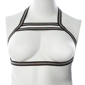 Gender Fluid Silver Lining Harness Rainbow Glitter L XXL Boxed