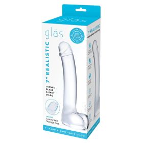 Glas 7" Realistic Curved Glass G Spot Dildo