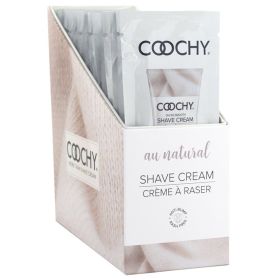 Coochy Shave Cream Au Natural 15ml Foil Display of 24