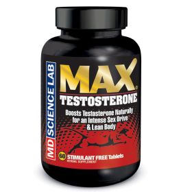 MAX Testosterone 60 Count Bottle