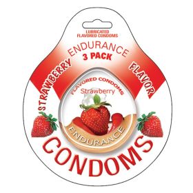 Endurance Condoms Strawberry 3pk