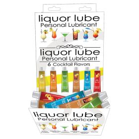 Liquor Lube 10ml Resealable Tubes Assorted Flavors Display of 72