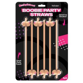 Boobie Straws Vanilla Color Pack of 6