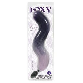 Foxy Silicone Tail Butt Plug Purple Gradient