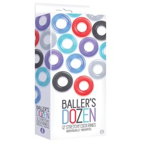 The 9's Baller's Dozen 12 Pc Cock Ring Set Assorted Colors