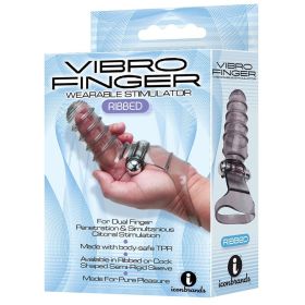 The 9's VibroFinger Massager Grey