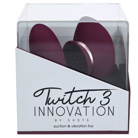 Shots Innovation Twitch 3 Rechargeable Vibrator & Suction Burgundy