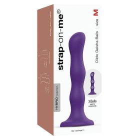 Strap On Me Geisha Dildo with Balls Purple M