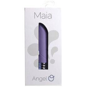 Maia Angel Rechargeable Crystal Gems Bullet Purple