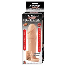 Natural Realskin Vibrating Xtender With Scrotum Ring