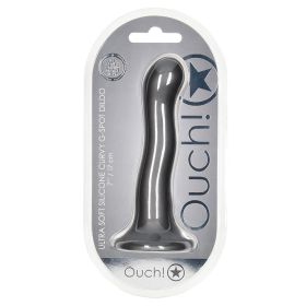Ouch! Ultra Soft Silicone Curvy G Spot Dildo Gun Metal 7