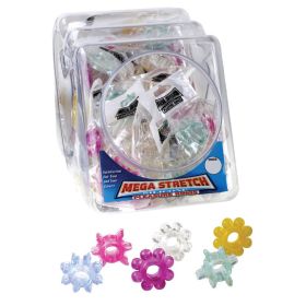 Mega Stretch Pleasure Rings Assorted Colors Bowl of 72