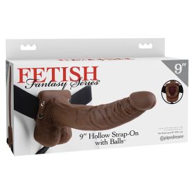 Fetish Fantasy Series Hollow Strap On with Balls Chocolate 9
