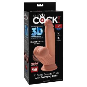 King Cock Plus Triple Density Cock With Swinging Balls Tan 7