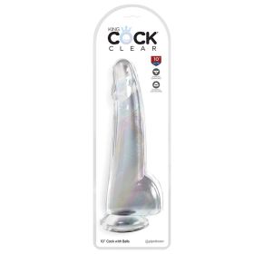 King Cock Clear with Balls Clear 10