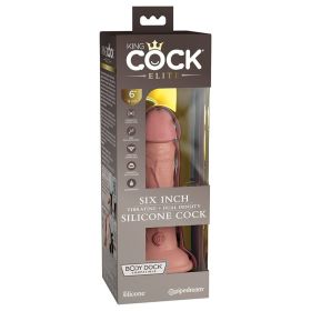 King Cock Elite Dual Density Vibe Silicone Cock Light 6