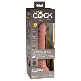 King Cock Elite Dual Density Vibe Silicone Cock Light 7