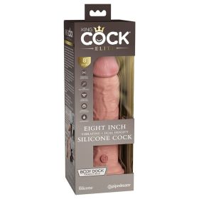 King Cock Elite Dual Density Vibe Silicone Cock Light 8