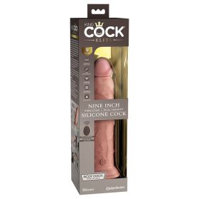 King Cock Elite Dual Density Vibe Silicone Cock Light 9