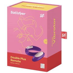 Satisfyer Double Plus Remote Partner Vibrator Purple