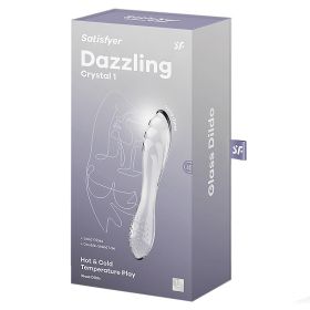 Satisfyer Dazzling Crystal Glass Dildo Clear