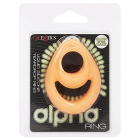 Alpha Glow In The Dark Liquid Silicone Teardrop Ring