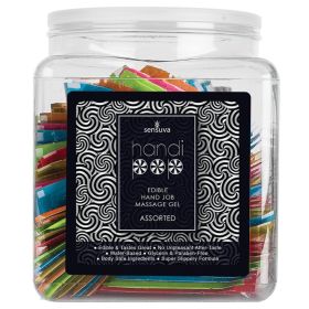 Sensuva Handi Pop Hand Job Massage Gel Foil Assorted Tub of 100